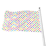 Colorful Polka Dot Pattern Print Flag