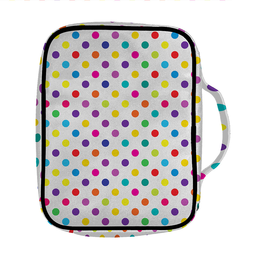Colorful Polka Dot Pattern Print Front Pocket Bible Bag