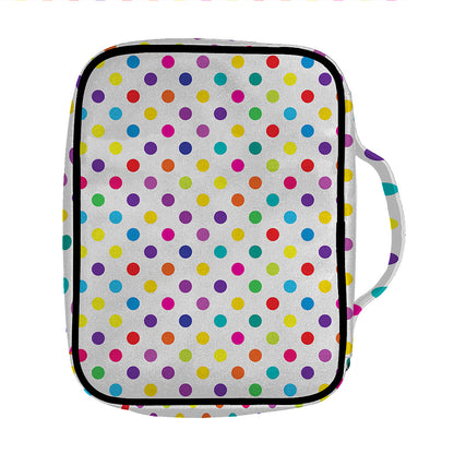 Colorful Polka Dot Pattern Print Front Pocket Bible Bag
