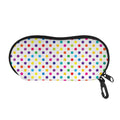 Colorful Polka Dot Pattern Print Glasses Case