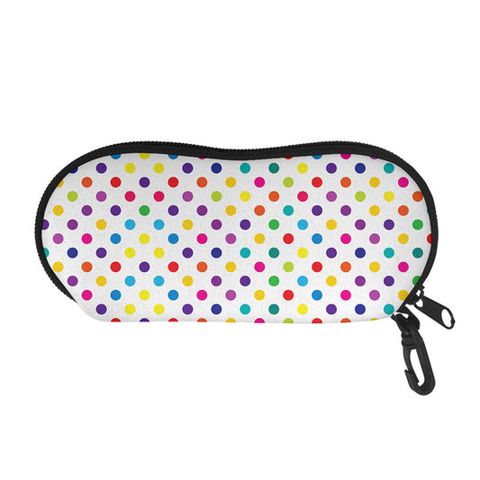 Colorful Polka Dot Pattern Print Glasses Case