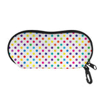 Colorful Polka Dot Pattern Print Glasses Case