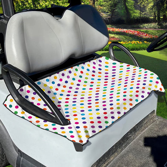 Colorful Polka Dot Pattern Print Golf Cart Seat Cover