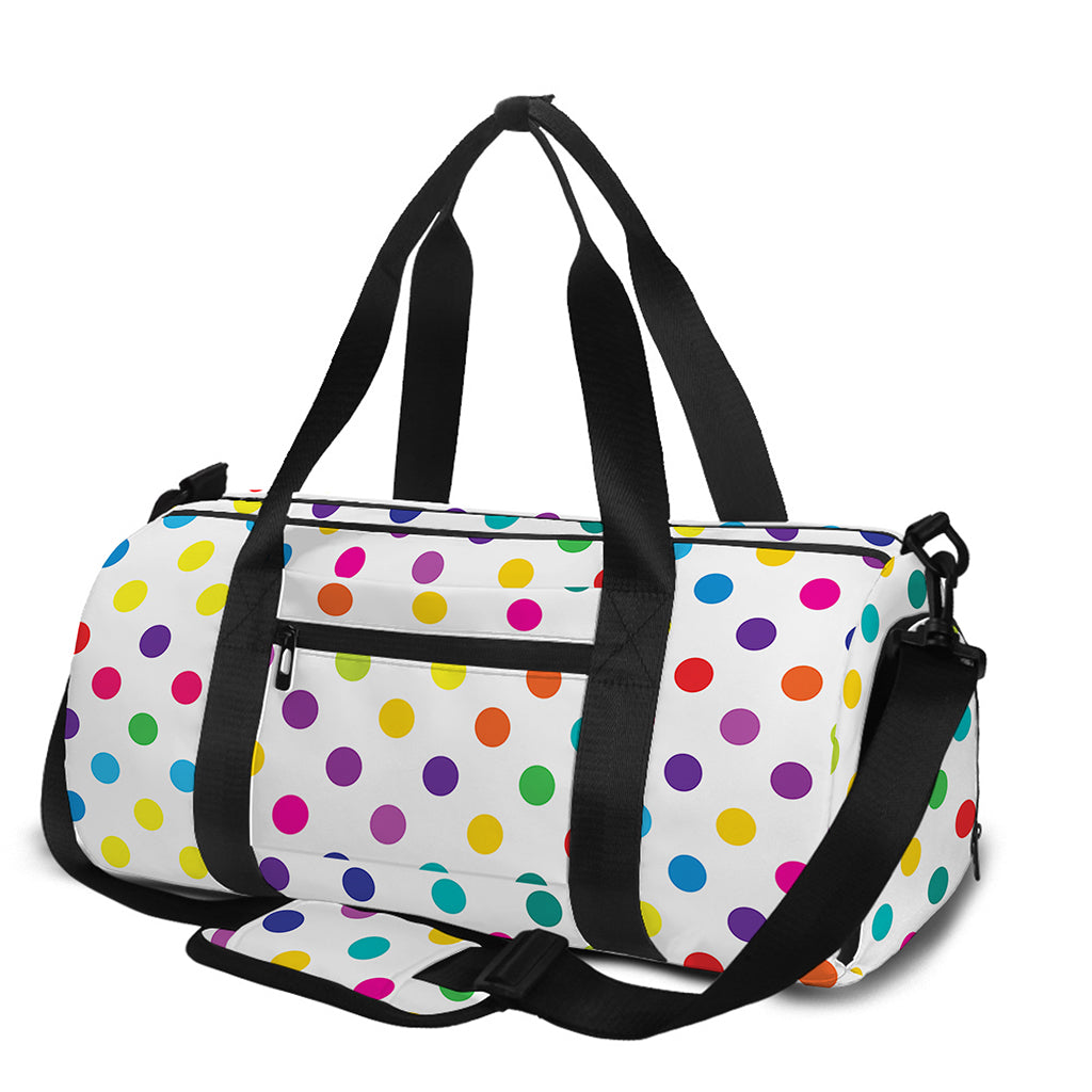 Colorful Polka Dot Pattern Print Gym Bag