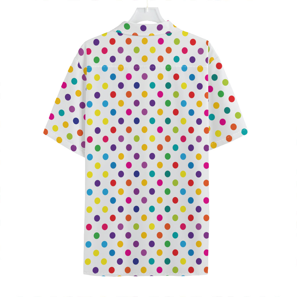 Colorful Polka Dot Pattern Print Hawaiian Shirt