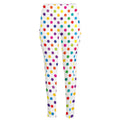 Colorful Polka Dot Pattern Print High-Waisted Pocket Leggings