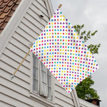 Colorful Polka Dot Pattern Print House Flag