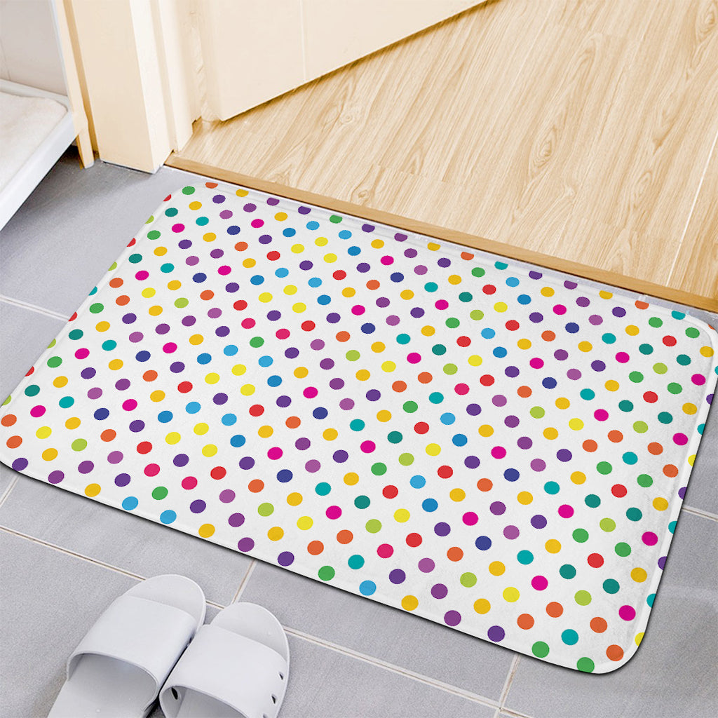 Colorful Polka Dot Pattern Print Indoor Door Mat