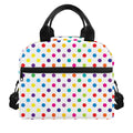 Colorful Polka Dot Pattern Print Insulated Lunch Bag