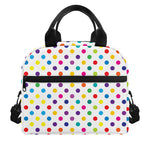 Colorful Polka Dot Pattern Print Insulated Lunch Bag