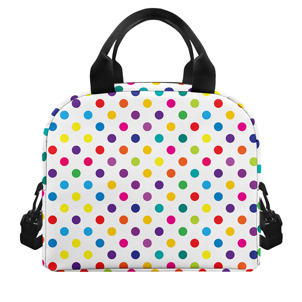 Colorful Polka Dot Pattern Print Insulated Lunch Bag