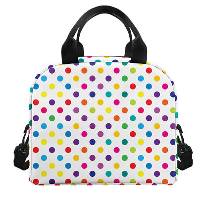 Colorful Polka Dot Pattern Print Insulated Lunch Bag