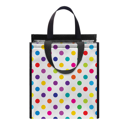 Colorful Polka Dot Pattern Print Insulated Lunch Tote
