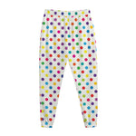 Colorful Polka Dot Pattern Print Jogger Pants