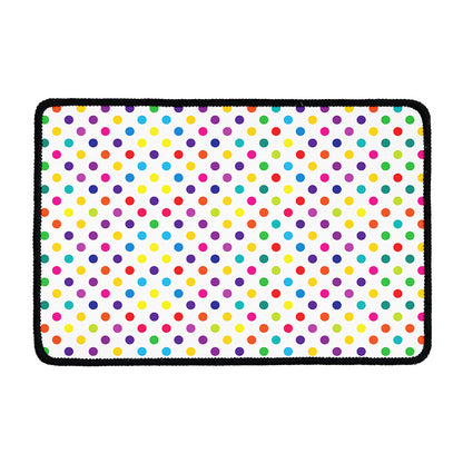 Colorful Polka Dot Pattern Print Kitchen Mat