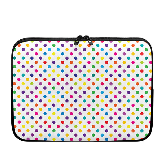 Colorful Polka Dot Pattern Print Laptop Sleeve