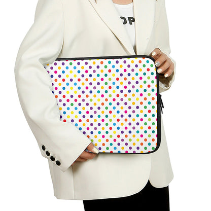 Colorful Polka Dot Pattern Print Laptop Sleeve