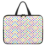 Colorful Polka Dot Pattern Print Laptop Sleeve With Handle