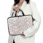 Colorful Polka Dot Pattern Print Laptop Sleeve With Handle