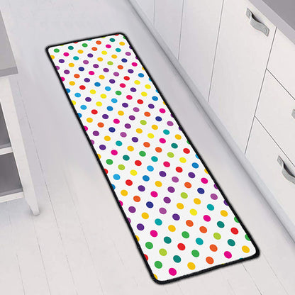 Colorful Polka Dot Pattern Print Long Kitchen Mat