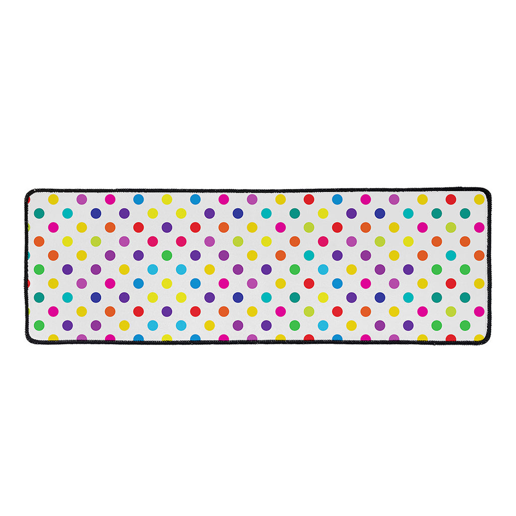Colorful Polka Dot Pattern Print Long Kitchen Mat