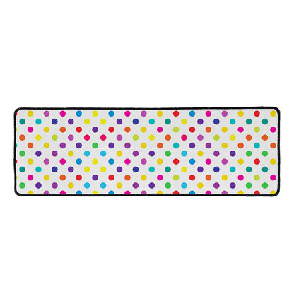 Colorful Polka Dot Pattern Print Long Kitchen Mat