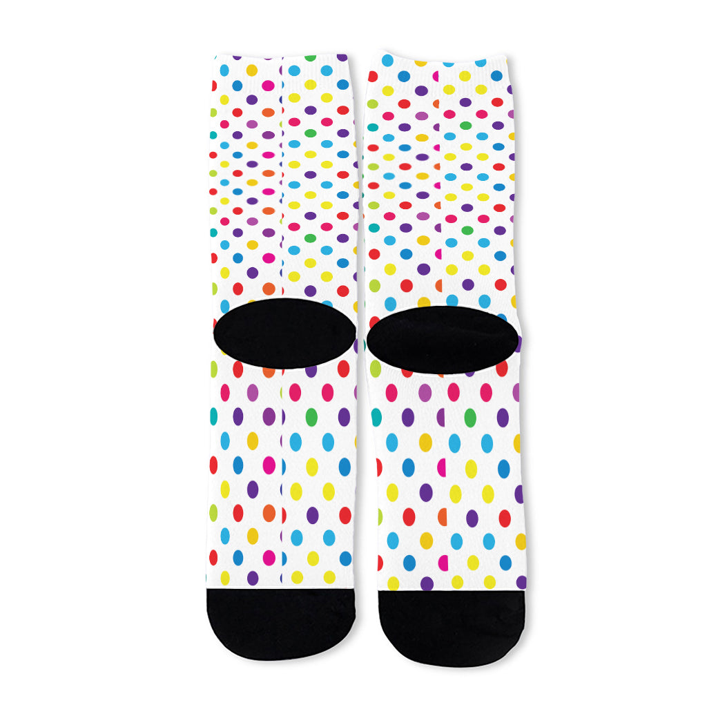 Colorful Polka Dot Pattern Print Long Socks