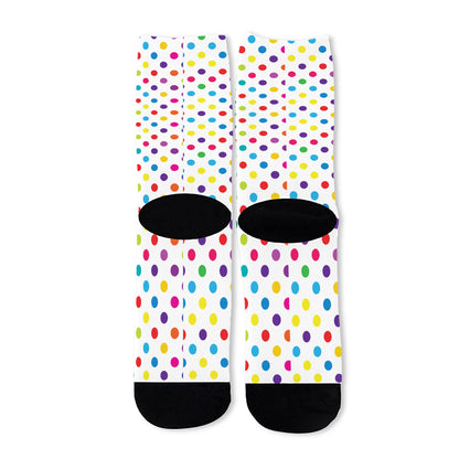 Colorful Polka Dot Pattern Print Long Socks