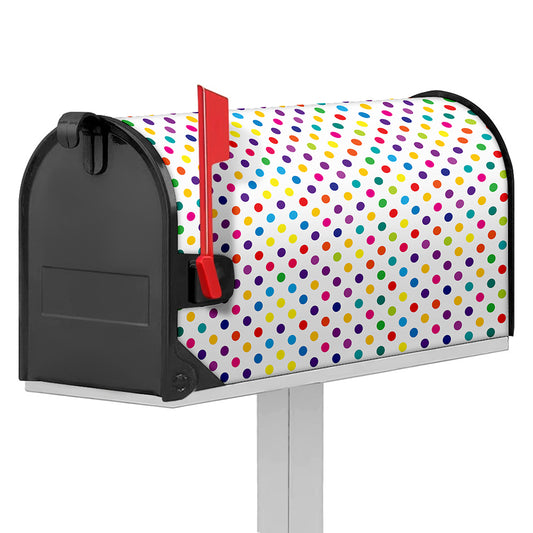 Colorful Polka Dot Pattern Print Mailbox Cover
