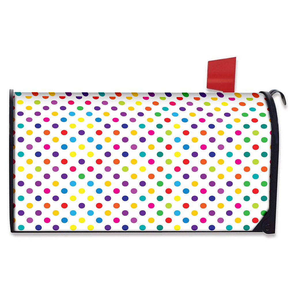 Colorful Polka Dot Pattern Print Mailbox Cover