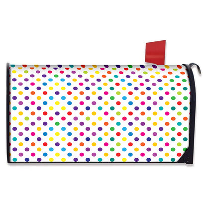Colorful Polka Dot Pattern Print Mailbox Cover