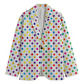 Colorful Polka Dot Pattern Print Men's Blazer