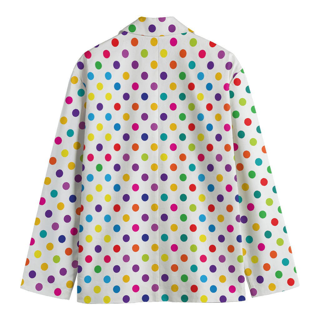 Colorful Polka Dot Pattern Print Men's Blazer