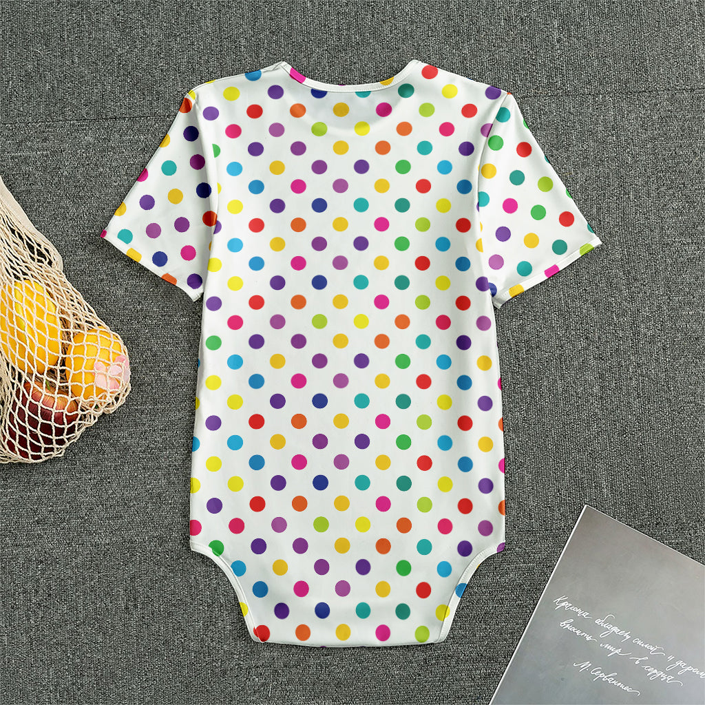 Colorful Polka Dot Pattern Print Men's Bodysuit