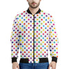 Colorful Polka Dot Pattern Print Men's Bomber Jacket