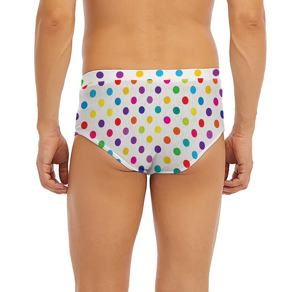 Colorful Polka Dot Pattern Print Men's Briefs