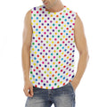 Colorful Polka Dot Pattern Print Men's Fitness Tank Top