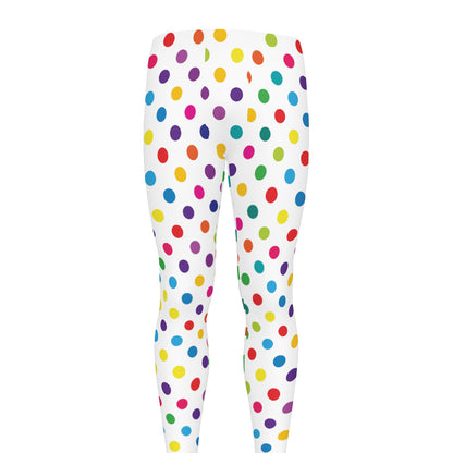 Colorful Polka Dot Pattern Print Men's leggings
