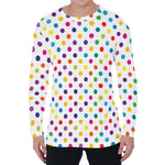Colorful Polka Dot Pattern Print Men's Long Sleeve T-Shirt