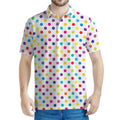Colorful Polka Dot Pattern Print Men's Polo Shirt