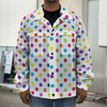 Colorful Polka Dot Pattern Print Men's Shirt Jacket