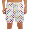 Colorful Polka Dot Pattern Print Men's Split Running Shorts