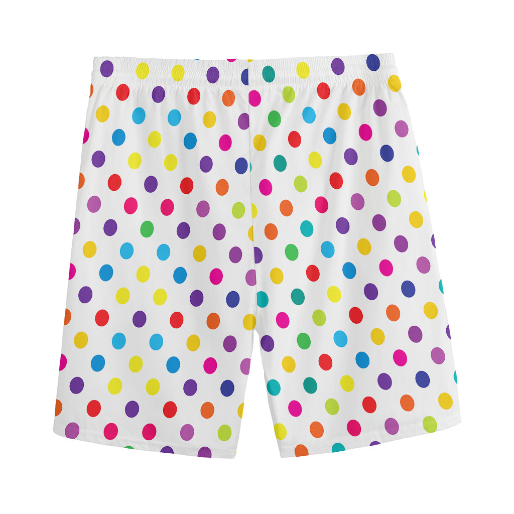 Colorful Polka Dot Pattern Print Men's Sports Shorts