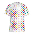 Colorful Polka Dot Pattern Print Men's Athletic T-Shirt