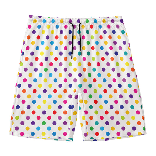 Colorful Polka Dot Pattern Print Men's Swim Trunks