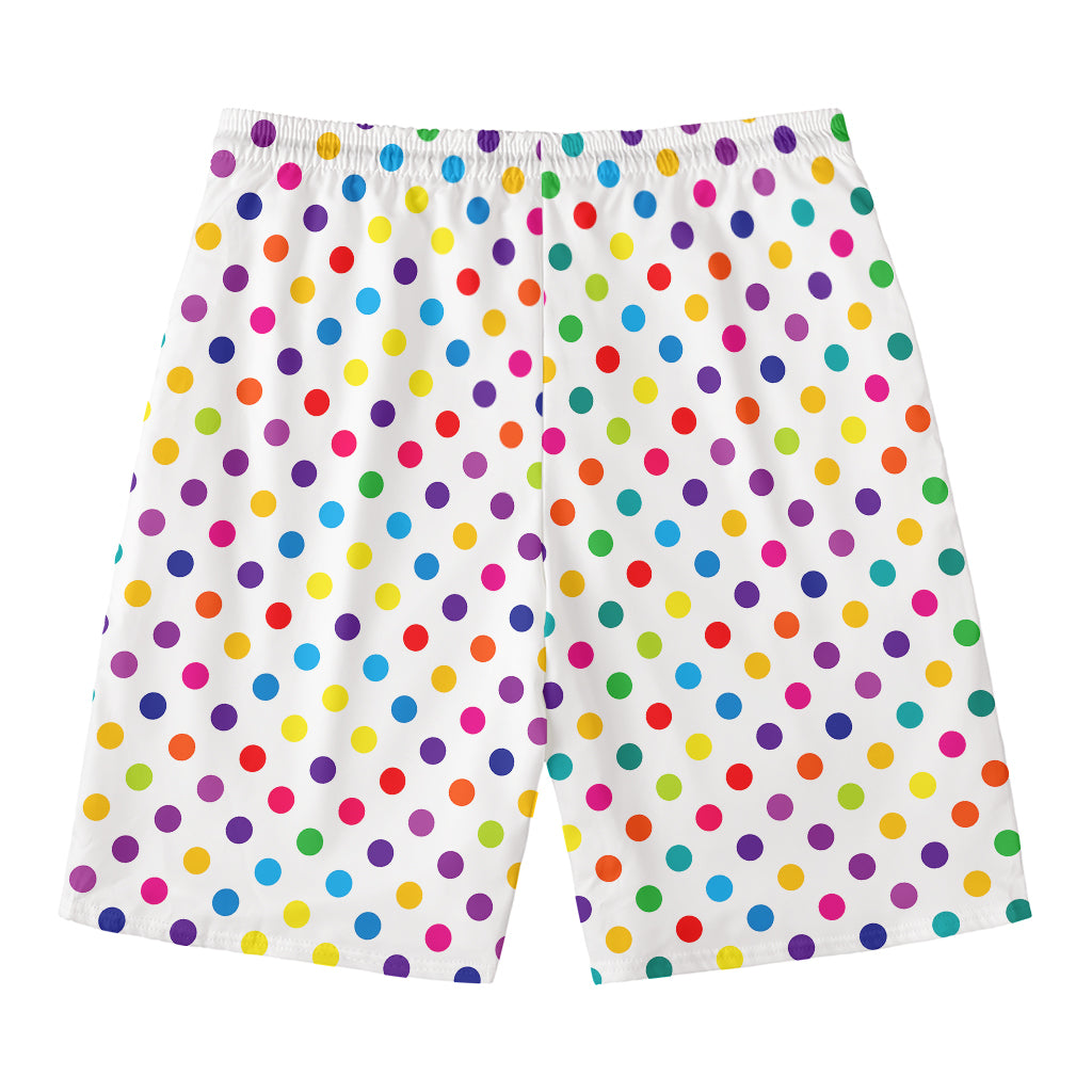 Colorful Polka Dot Pattern Print Men's Swim Trunks