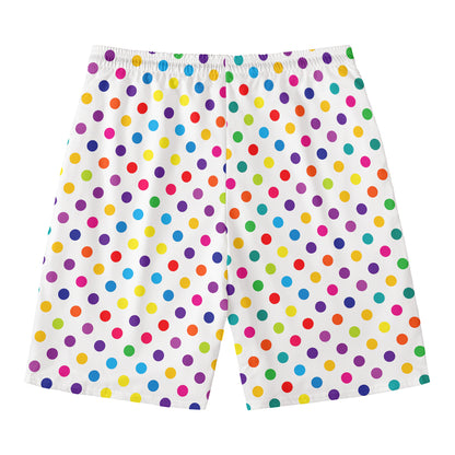 Colorful Polka Dot Pattern Print Men's Swim Trunks