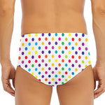 Colorful Polka Dot Pattern Print Men's Triangle Swim Briefs