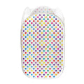 Colorful Polka Dot Pattern Print Mesh Laundry Hamper