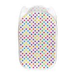 Colorful Polka Dot Pattern Print Mesh Laundry Hamper